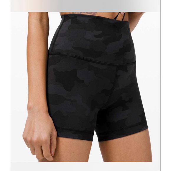 Lululemon Wunder Train High-Rise Bike Short Camo Green Size 8 - Picture 2 of 10